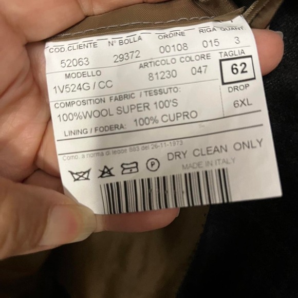 Size 40 Long Trussini Italy Wool Gray and Blue Dual Vent Stitched Lapel Blazer - Picture 3 of 8